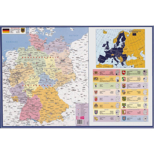 4000225061936 - Schreibunterlage Deutschland 4674000 mehrfarbig Deutschland 60x40cm 4000225061936 Veloflex