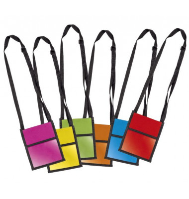 Brustbeutel Velocolor farbig sortiert 13x17x5cm Polyester