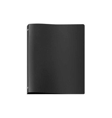 Ringbuch Viquel V020905, A4 4 Ringe 20mm Ring-Ø Textil schwarz-transparent