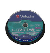 DVD-Rohlinge 43552 DVD-RW, wiederbeschreibbar, 4,7 GB, Spindel 