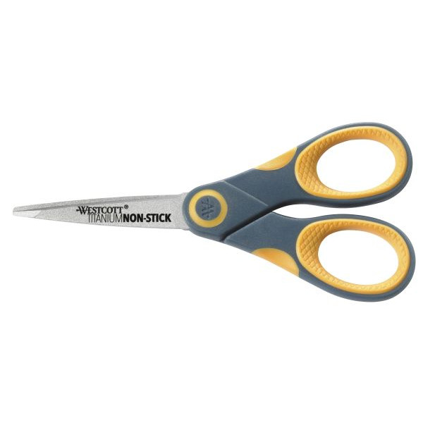 4027521306509 - Titanium Bonded Schere 13 grau gelber Softgrippgriff Klinge 4027521306509 Westcott 4027521306509 - Titanium Bonded Schere 13 grau gelber Softgrippgriff Klinge 4027521306509 Westcott