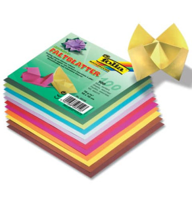 Origami-Faltblätter 15x15cm 70g farbig sortiert 100 Blatt 8915