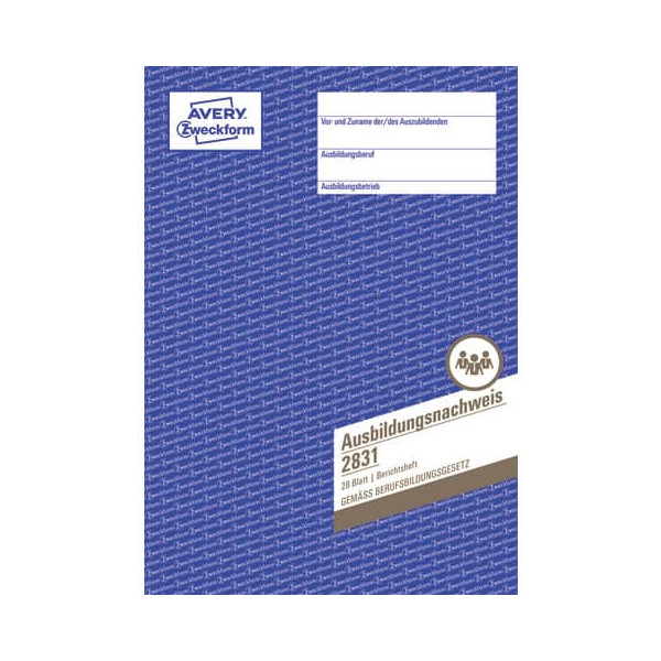 4004182028315 - Ausbildungsnachweis 2831 gemäss Berufsbildungsgesetz A4 1x 28 Blatt 4004182028315 AVERY Zweckform