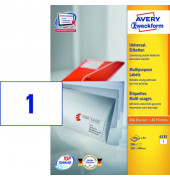 Etiketten I+L+FL+K 210x148 mm, weiß, permanent haftend/Blatt,