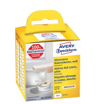 Adressetiketten AS0722370, 89mm (H)