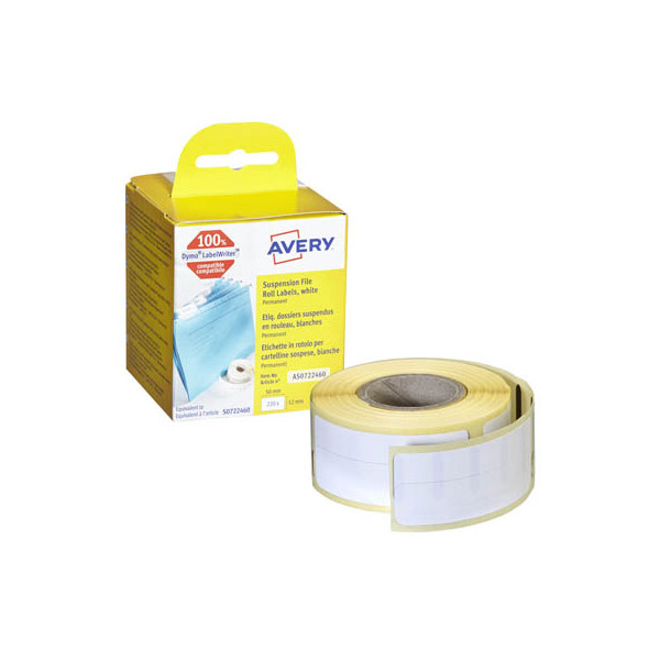 AVERY Zweckform Rollenetikett 50 x 12 mm permanent haftend, weiß pro Rolle 4004182617137 AVERY Zweckform 220 Stück