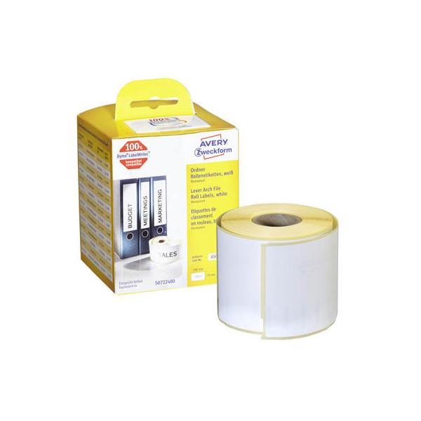4004182617113 - selbstklebende Rückenschilder AS0722480 AS0722480 weiß breit kurz 59x190mm selbstklebend permanent  4004182617113 AVERY Zweckfor 110 S