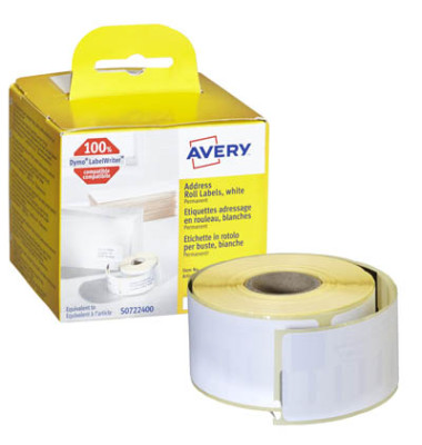 Rollenetikett 89 x 36 mm permanent haftend, weiß pro Rolle
