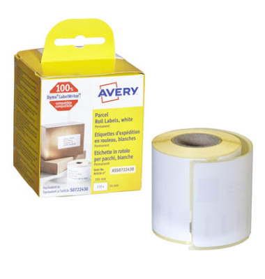 Rollenetikett 101 x 54 mm permanent haftend, weiß pro Rolle