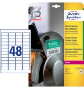 Ultra-Resistente Folienetiketten 47 x 21,2 mm, weiß