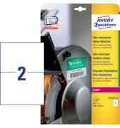 Ultra-Resistente Folienetiketten 210 x 148 mm, weiß