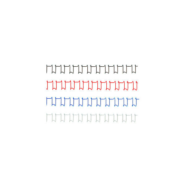 0013465160837 - Drahtbinderücken WireBind21 Multifunctional IB160837 silber US-Teilung 21 Ringe auf A4 10mm 0013465160837 IB160837 100 Stück