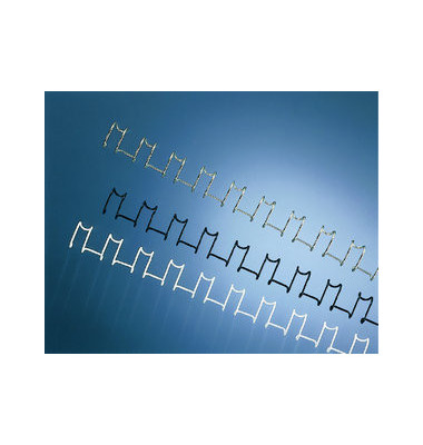 Drahtbinderücken WireBind21 Multifunctional IB165085 weiß US-Teilung 21 Ringe auf A4 55 Blatt 6mm 100 Stück