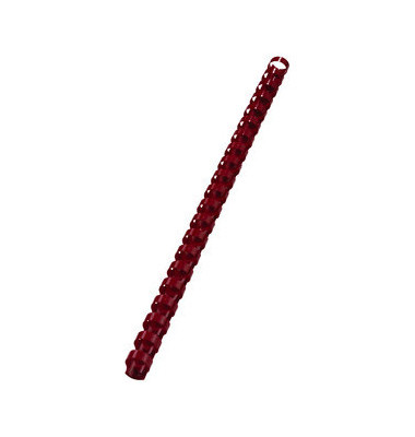 Plastikbinderücken CombBind 4028217 rot US-Teilung 21 Ringe auf A4 12mm