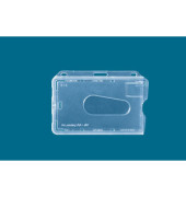 Ausweishüllen für 1 Ausweis mit Cliploch transparent Hartplastik 95x65mm