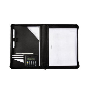 Konferenzmappe CATANA A4 schwarz 31,5x26x2cm Nappaled