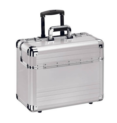 Pilotenkoffer Trolley Omega silber 45122