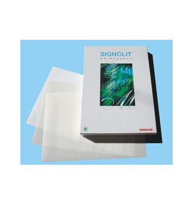 Kopierfolie SLM A4, A4, für S/W-Laserdrucker, S/W-Kopierer, 0,05mm, selbstklebend, reißfest, transparent matt