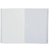 Gesch&auml;ftsbuch 86-18132, rot, A6, kariert, 70g, 96 Blatt / 192 Seiten