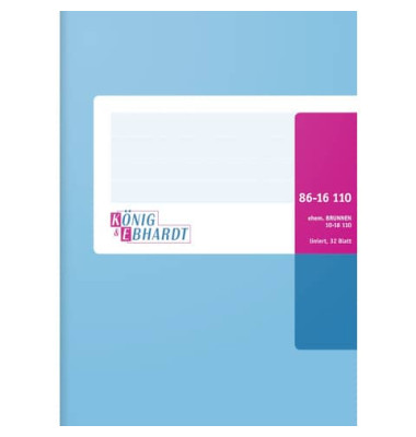 Geschäftsbuch 86-16110 blau A6 liniert 70g 32 Blatt 64 Seiten
