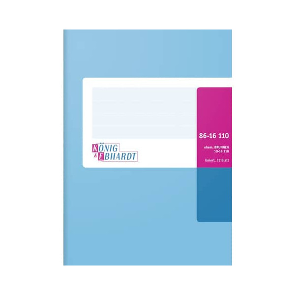 4014149111509 - Geschäftsbuch 86-16110 blau A6 liniert 80g 32 Blatt   64 Seiten 4014149111509 König und Ebhardt