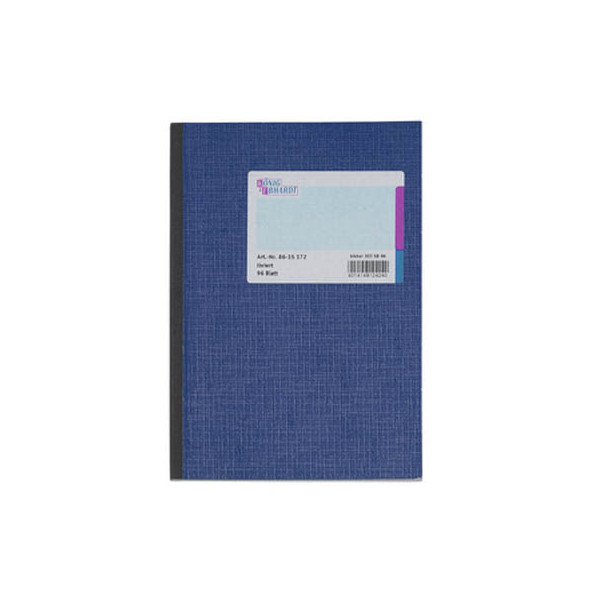 4014149124240 - Geschäftsbuch 86-15172 blau A5 liniert 70g 96 Blatt   192 Seiten 4014149124240 König und Ebhardt