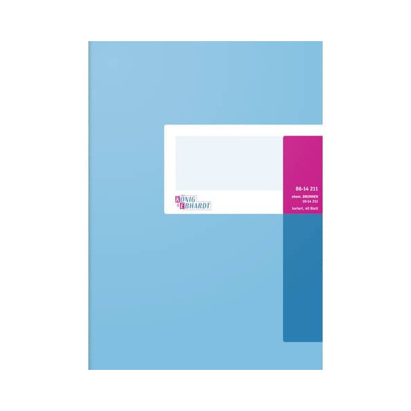 4014149135208 - Geschäftsbuch 86-14211 blau A4 kariert 80g 40 Blatt   80 Seiten 4014149135208 König und Ebhardt