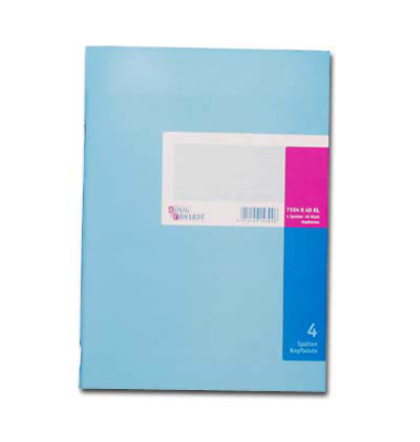 Spaltenbuch 86-1104101 86-1104101, A4, 40 Blatt / 80 Seiten, mit Kopfleiste, 4 Spalten &uuml;ber 1 Seite