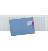 Spaltenbuch 86-17679 Amerikanisches Journal, 490x297mm, 48 Blatt / 96 Seiten, mit Kopfleiste, 17 Doppelkonten &uuml;ber 2 Seiten, pag