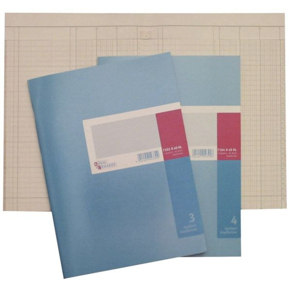 4014149143708 - Spaltenbuch 86-12041 A4 40 Blatt   80 Seiten mit fester Kopfleiste 4 Spalten über 1 Seite 4014149143708 König und Ebhardt