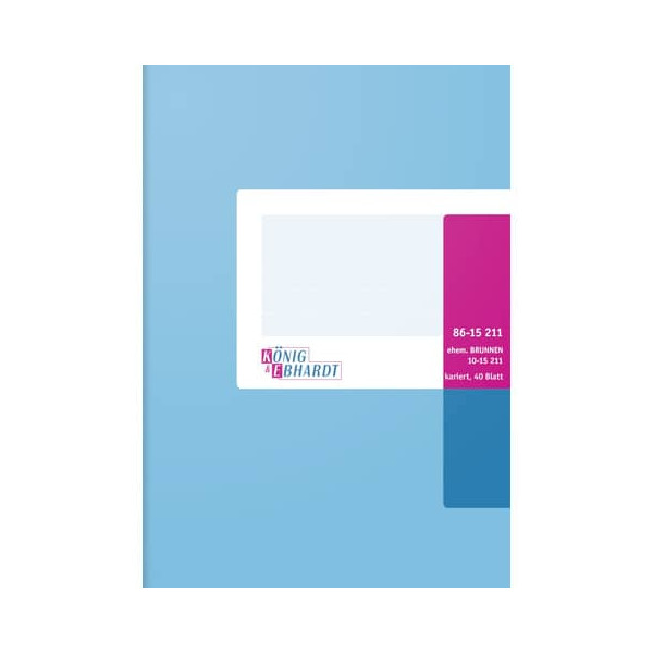 4014149119307 - Geschäftsbuch 86-15211 blau A5 kariert 80g 40 Blatt   80 Seiten 4014149119307 König und Ebhardt