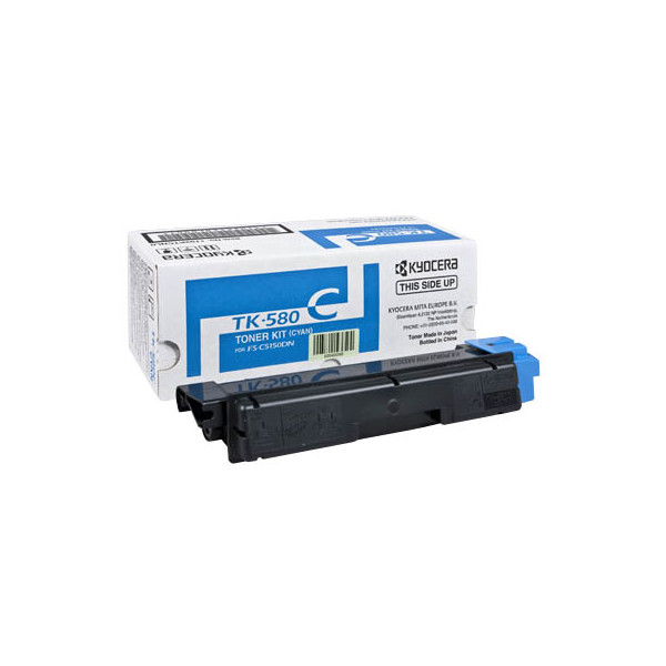 0632983017371 - Original TK-580C Toner cyan 2800 Seiten (1T02KTCNL0) für ECOSYS P6021cdn FS-C5150DN