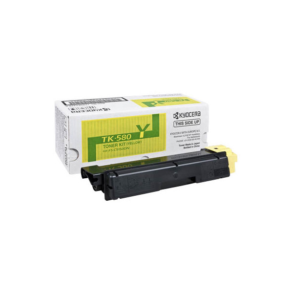 0632983017319 - Original TK-580Y Toner gelb 2800 Seiten (1T02KTANL0) für ECOSYS P6021cdn FS-C5150DN