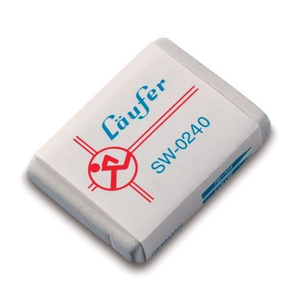 4006677002404 - Radierer f Blei- Farbstifte weiß 40x28x75mm Kautsch 4006677002404 Laeufer