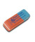 Radierer f. Bleistift/Farbstift/Tinte rot/blau 55x19x8,5mm Kautsch.