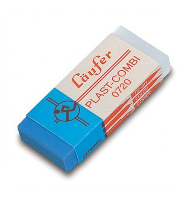 Radierer f. Bleistift/Farbstift/Tinte blau/we 75x24x11mm Kunst. Radierer f. Bleistift/Farbstift/Tinte blau/we 75x24x11mm Kunst.