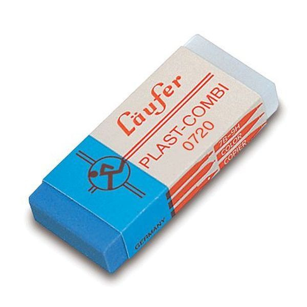 4006677007201 - Radierer f Bleistift Farbstift Tinte blau we 75x24x11mm Kunst 4006677007201 Laeufer