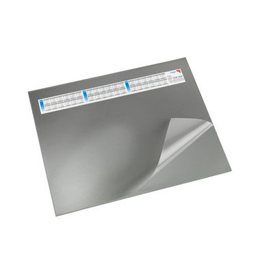 Schreibunterlage Durella DS 44653 mit Kalenderstreifen grau 65x52cm Kunststoff