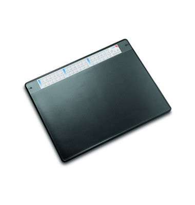 Schreibunterlage Durella Soft 47656 mit Kalenderstreifen schwarz 65x50cm Kunststoff
