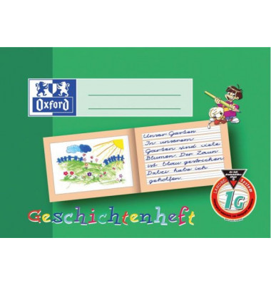 Geschichtenheft A5 quer Lineatur 1G liniert weiß 16 Blatt Geschichtenheft A5 quer Lineatur 1G liniert weiß 16 Blatt