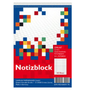 Notizblock 100302811, Musik, kariert, A7, 70g, rot, 40 Blatt