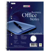 Collegeblock 100050258 Office, liniert / liniert, A5+, 70g, blau, 80 Blatt