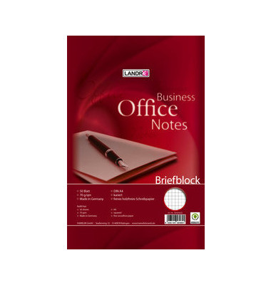 Briefblock Office A4 kariert weiß 50 Blatt