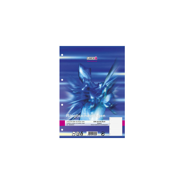4006144574953 - Ringbucheinlagen 100050483 liniert A4 70g 4-fach-Lochung 4006144574953 50 Blatt