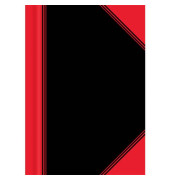 Chinakladde 100302822, schwarz/rot, A7, kariert, 70g, 96 Blatt / 192 Seiten