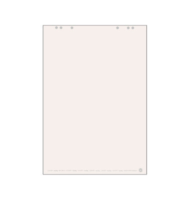 Flipchartblock blanko weiß 68 x 99cm 20 Blatt 