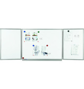 Klapp-Whiteboard Professional 100 x 150cm emailliert Aluminiumrahmen