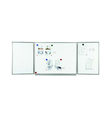 Klapp-Whiteboard Professional 100 x 150cm emailliert Aluminiumrahmen Klapp-Whiteboard Professional 100 x 150cm emailliert Aluminiumrahmen