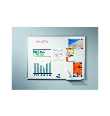 Whiteboard Premium Plus, 7-101072, 120x120cm (BxH), emailliert, Aluminiumrahmen