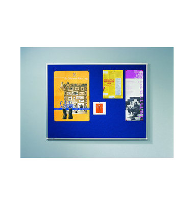 Pinnwand PREMIUM 7-141554, 120x90cm, Textil, Aluminiumrahmen, blau Pinnwand PREMIUM 7-141554, 120x90cm, Textil, Aluminiumrahmen, blau